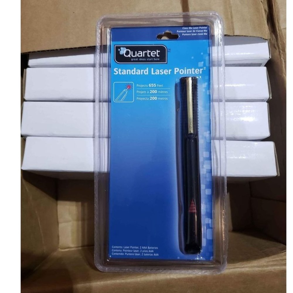 Quartet Standard Laser Pointer, class 3a, projects up to 655 feet.